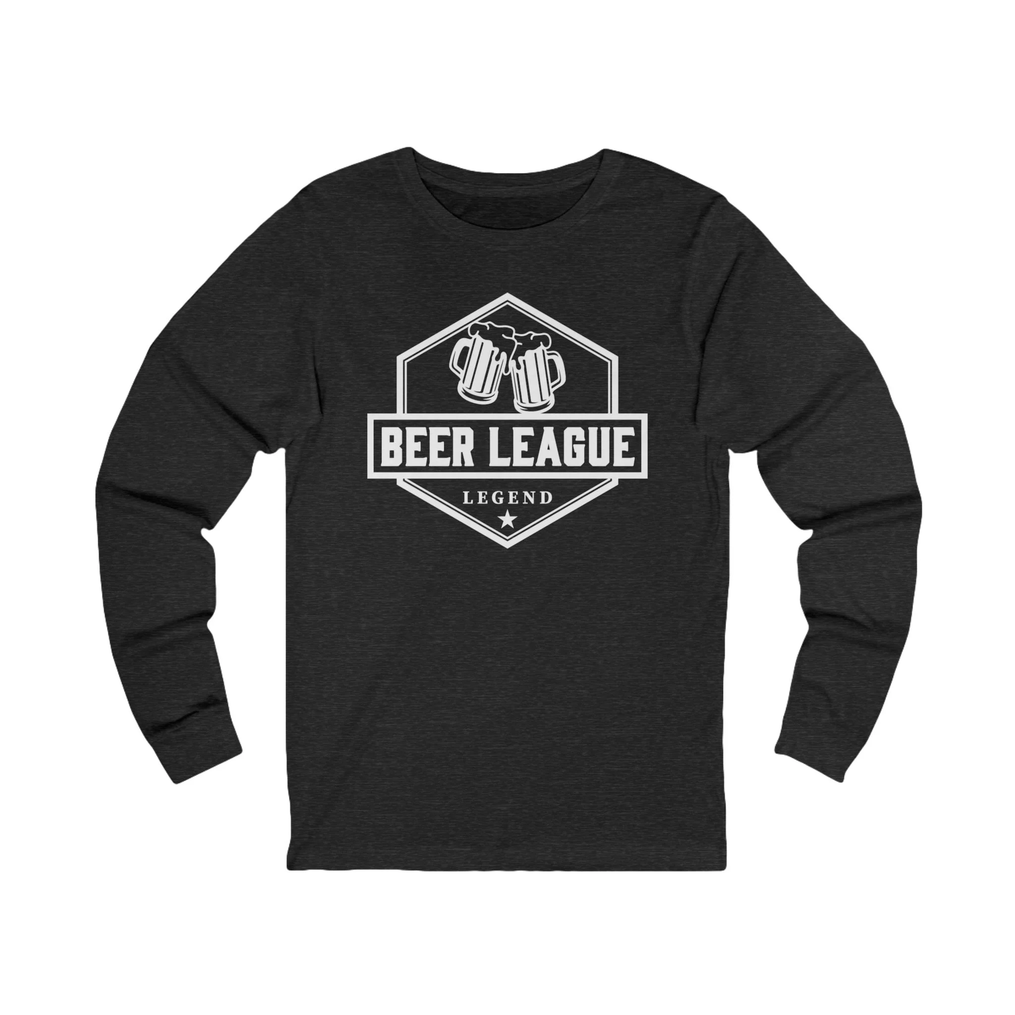 Funny Hockey Long Sleeve T-Shirt - Beer League Legend Unisex Hockey Long Sleeve Shirt - Image 4