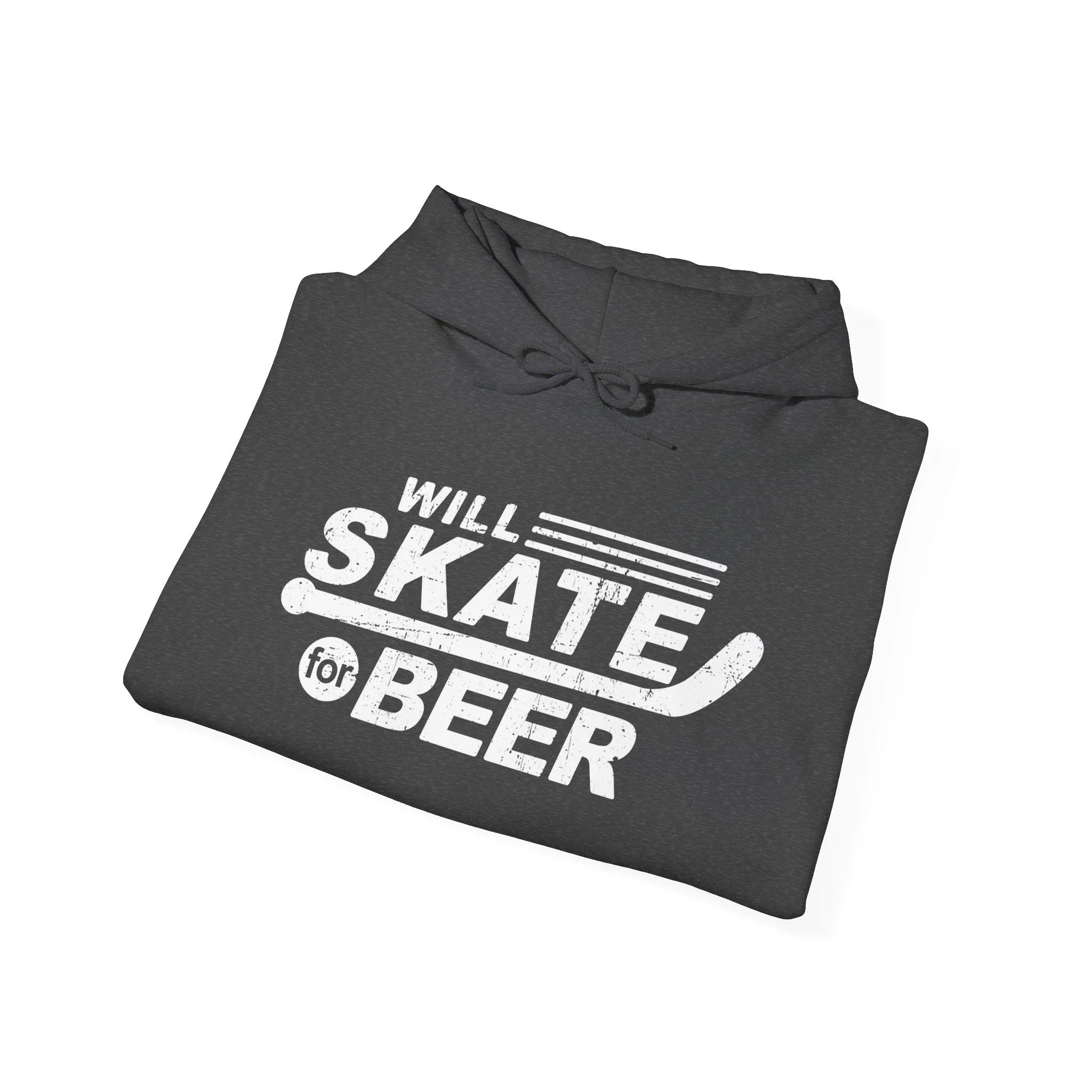 Funny Hockey Hoodie - Will Skate For Beer Unisex Hockey Hoodie - Image 9