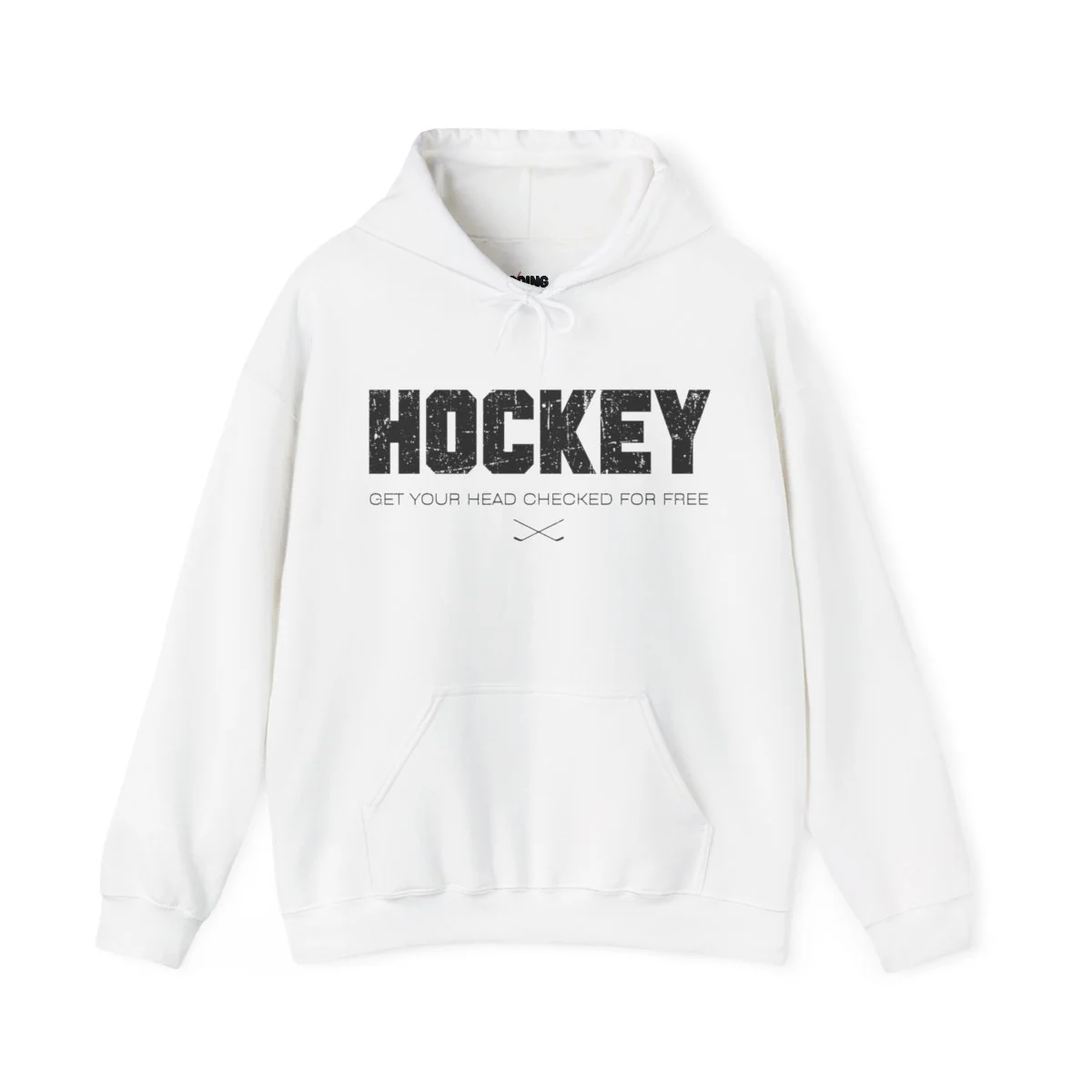 Funny Hockey Hoodie - Get Your Head Checked For Free Unisex Hockey Hoodie - Image 2
