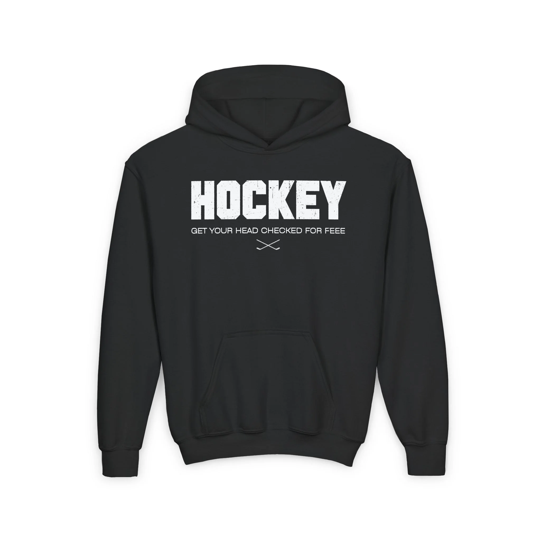 Funny Kids Hockey Hoodie - Get Your Head Checked For Free Kids Hockey Hoodie - Image 3