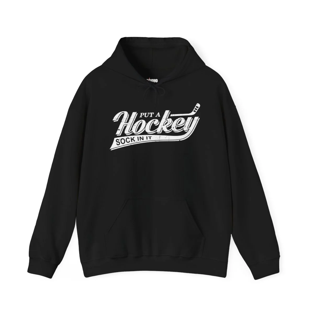 Funny Hockey Hoodie - Put A Hockey Sock In It Unisex Hockey Hoodie - Image 2