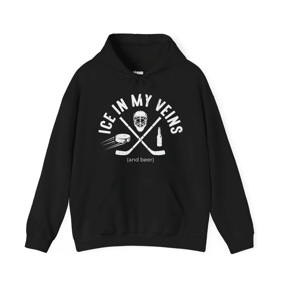 Funny Hockey Hoodie - Ice In My Views And Beer Unisex Hockey Hoodie