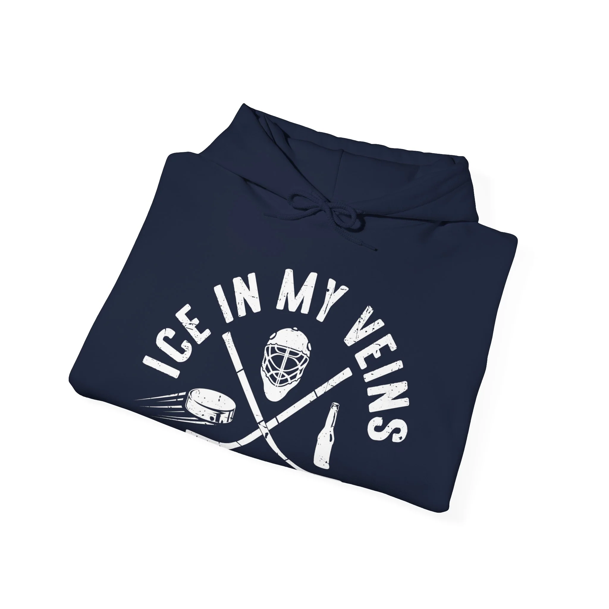 Funny Hockey Hoodie - Ice In My Views And Beer Unisex Hockey Hoodie - Image 10