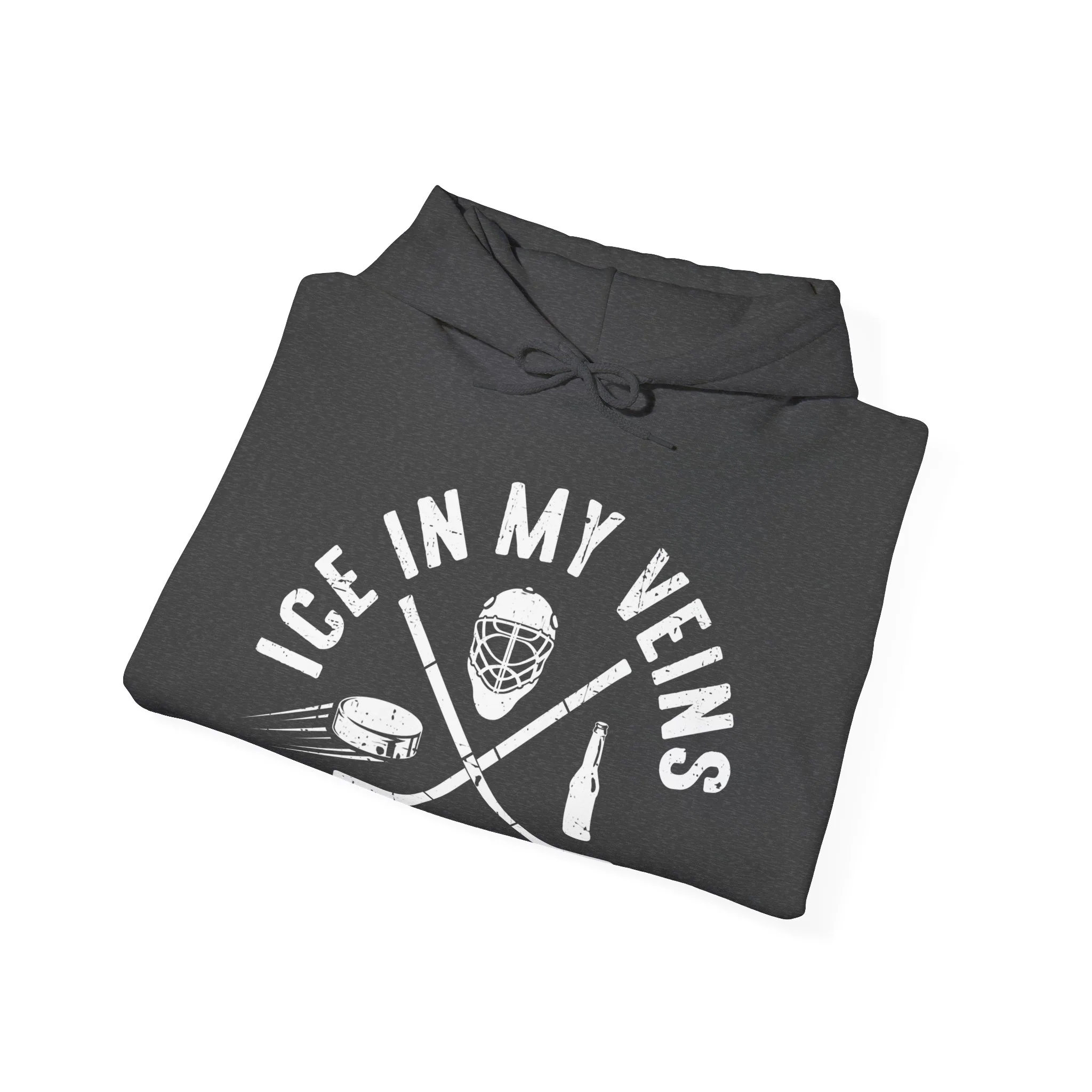 Funny Hockey Hoodie - Ice In My Views And Beer Unisex Hockey Hoodie - Image 9