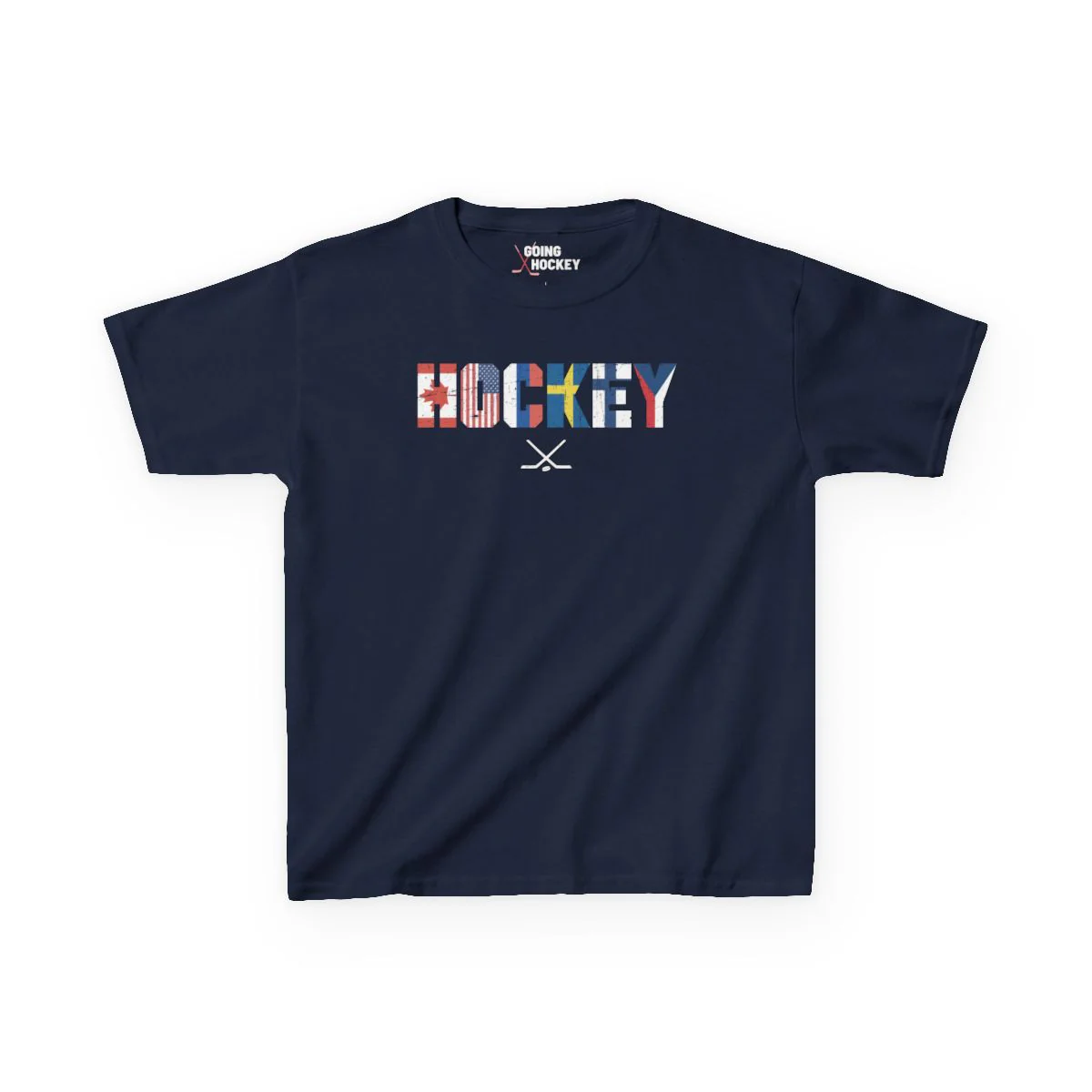 Kids Hockey T-Shirt - International Hockey Flags Kids Hockey Shirt - Image 4