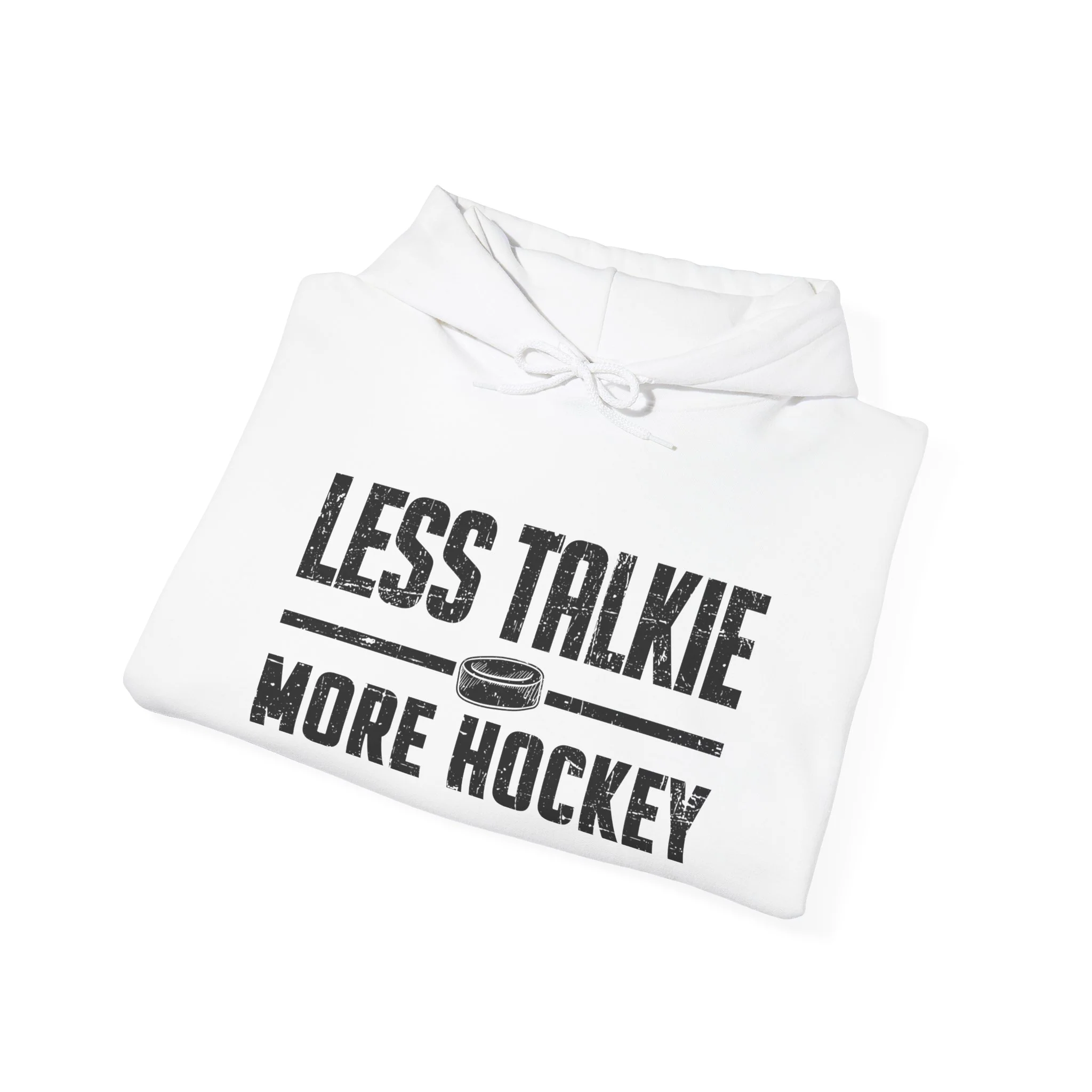 Funny Hockey Hoodie - Less Talkie More Hockey Unisex Hockey Hoodie - Image 6
