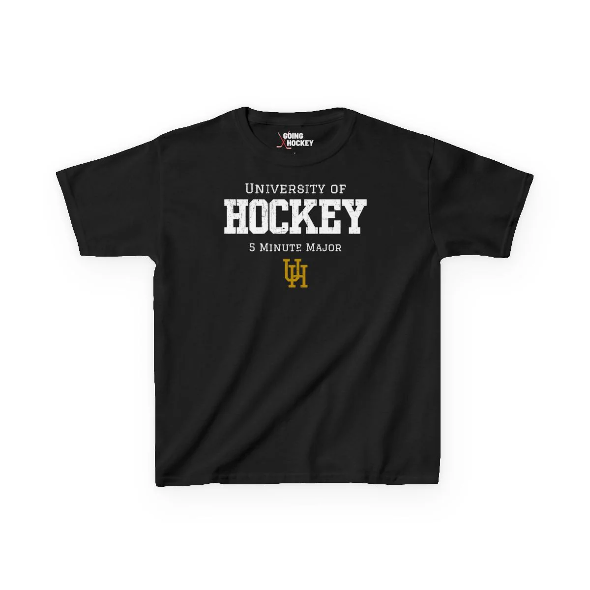Funny Kids Hockey T-Shirt - University of Hockey 5 Minute Major Kids Hockey Shirt - Image 5