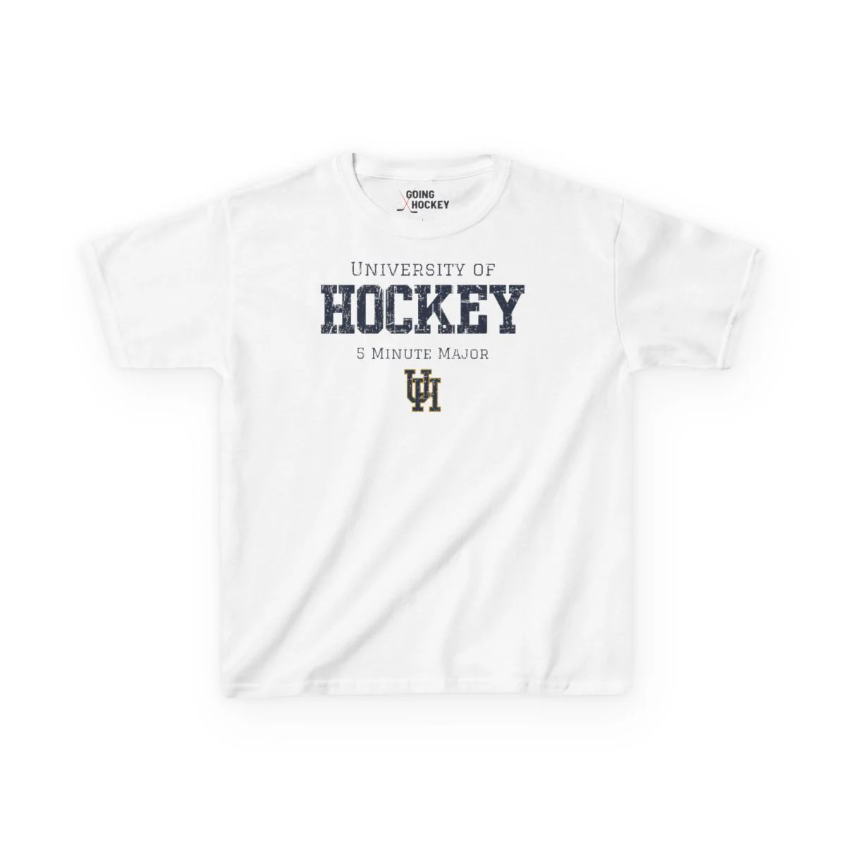 Funny Kids Hockey T-Shirt - University of Hockey 5 Minute Major Kids Hockey Shirt - Image 7