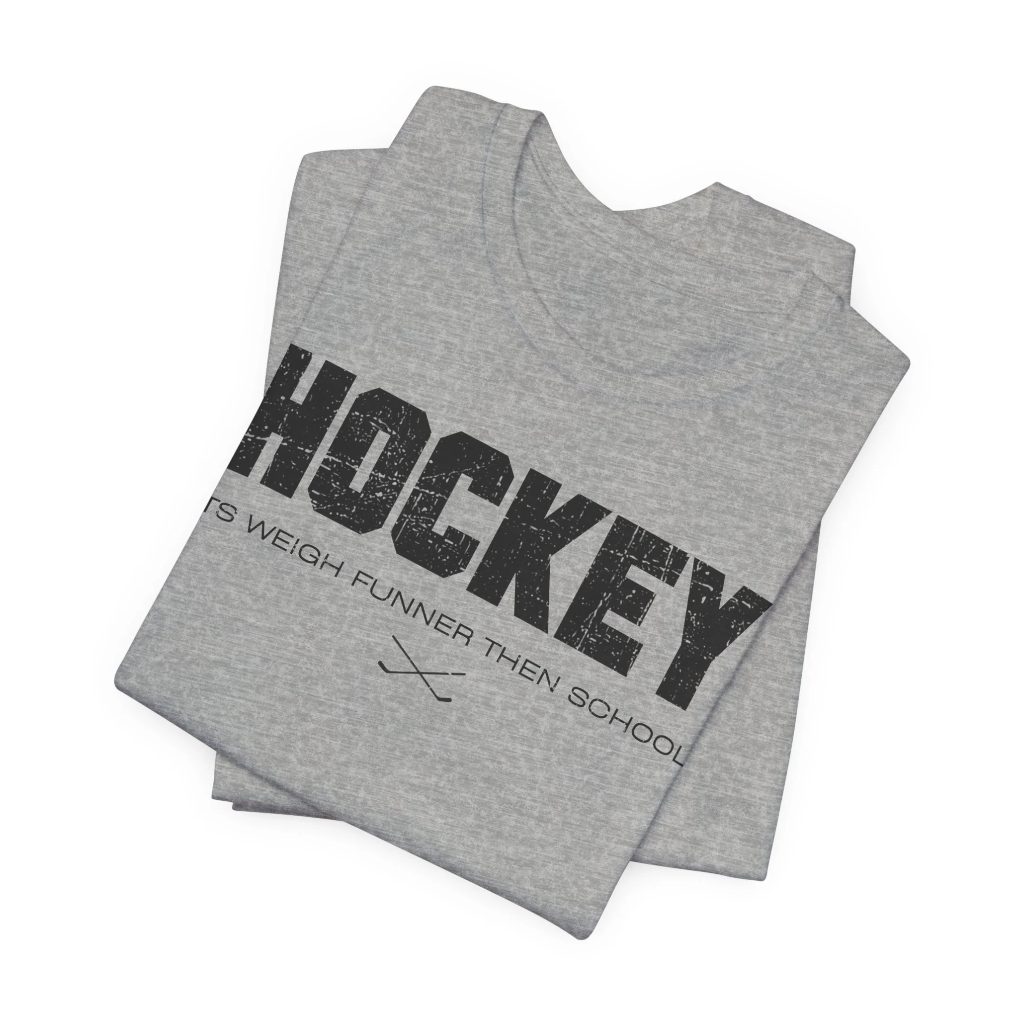 Funny Hockey T-Shirt - Its Weigh Funner Then School Unisex Hockey Shirt - Image 13