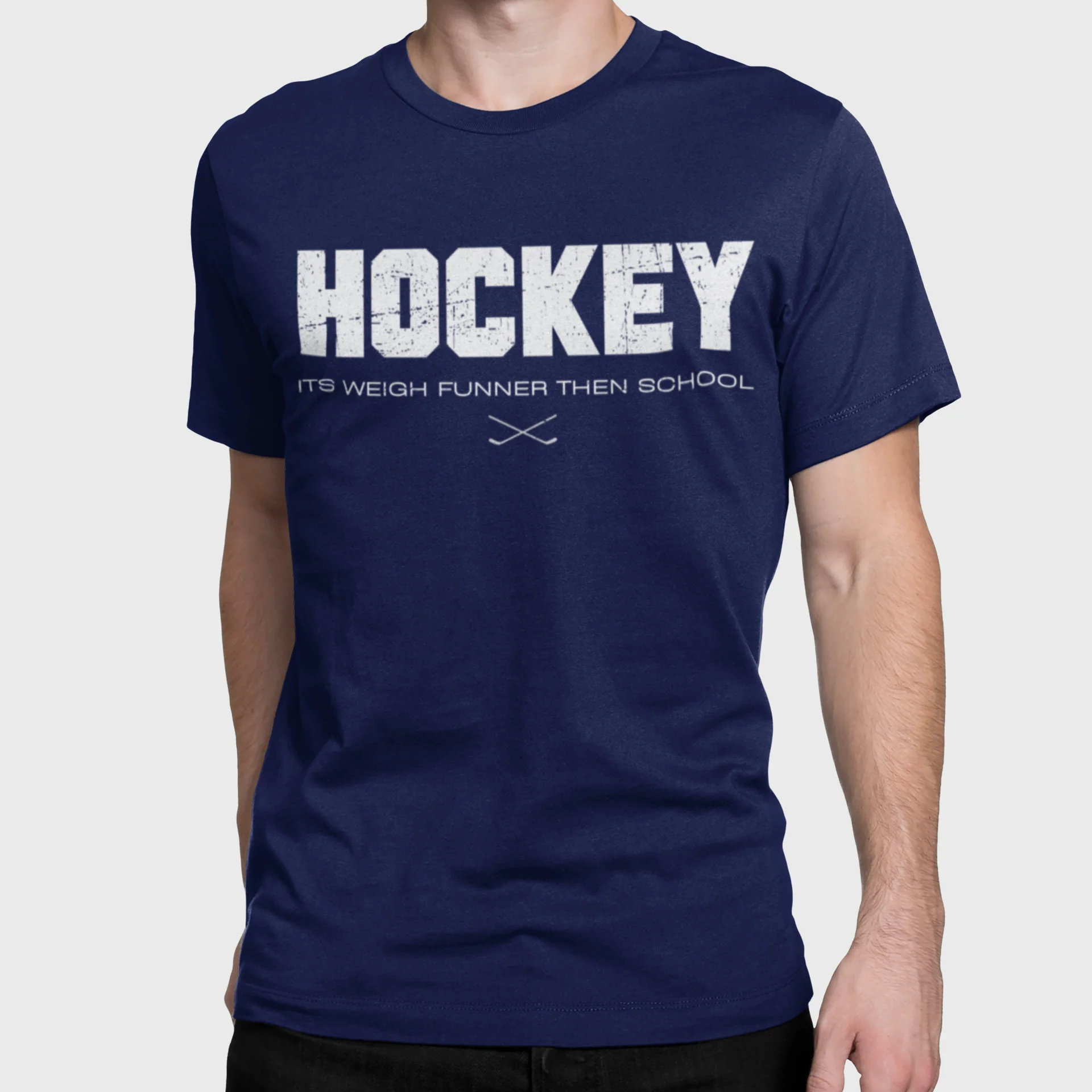 Funny Hockey T-Shirt - Its Weigh Funner Then School Unisex Hockey Shirt - Image 7