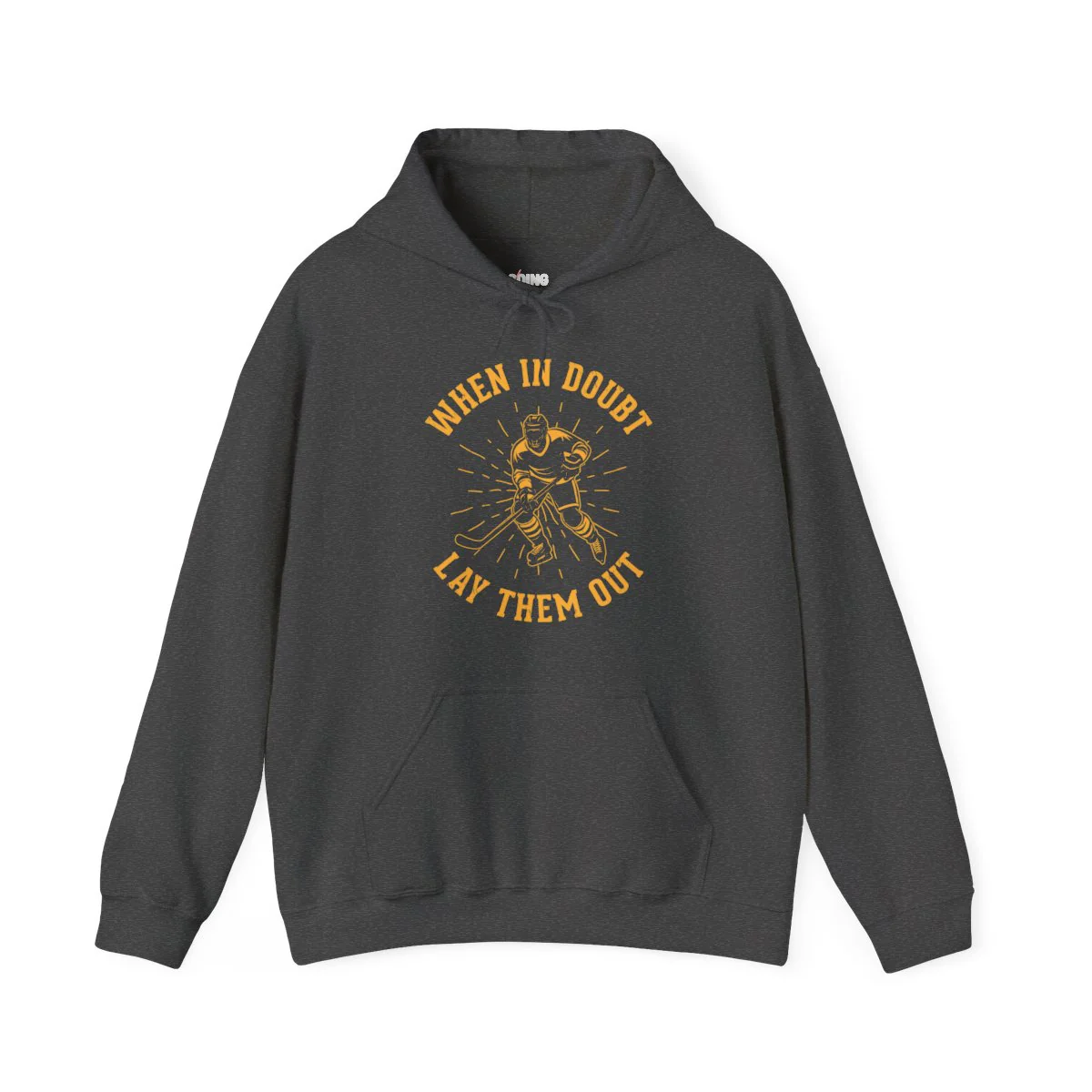 Funny Hockey Hoodie - When In Doubt Let Them Out Unisex Hockey Hoodie - Image 2