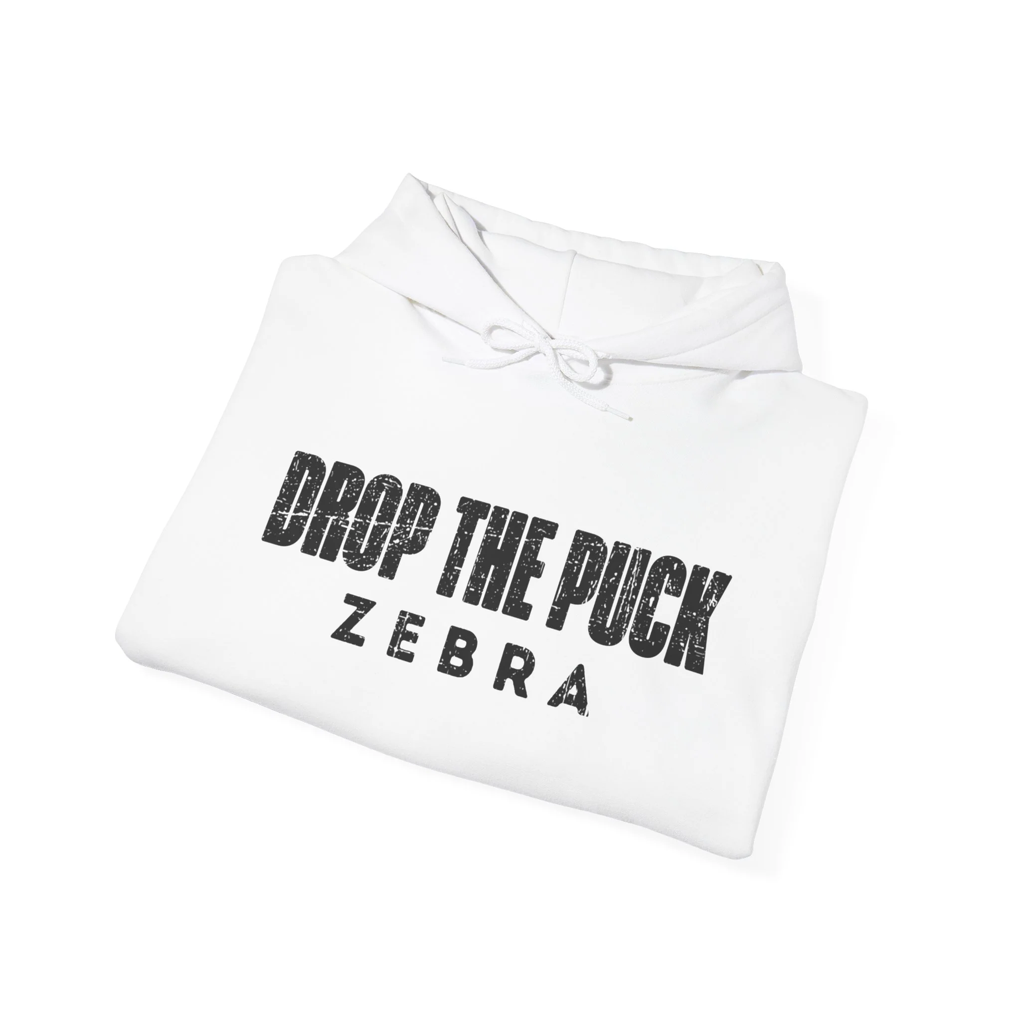 Funny Hockey Hoodie - Drop The Puck Zebra Unisex Hockey Hoodie - Image 10