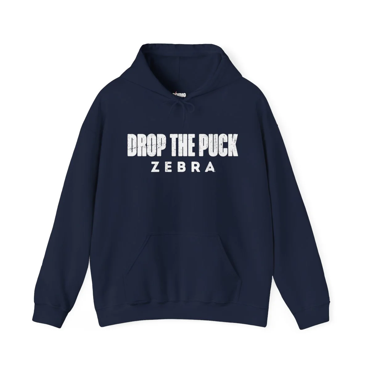 Funny Hockey Hoodie - Drop The Puck Zebra Unisex Hockey Hoodie - Image 3