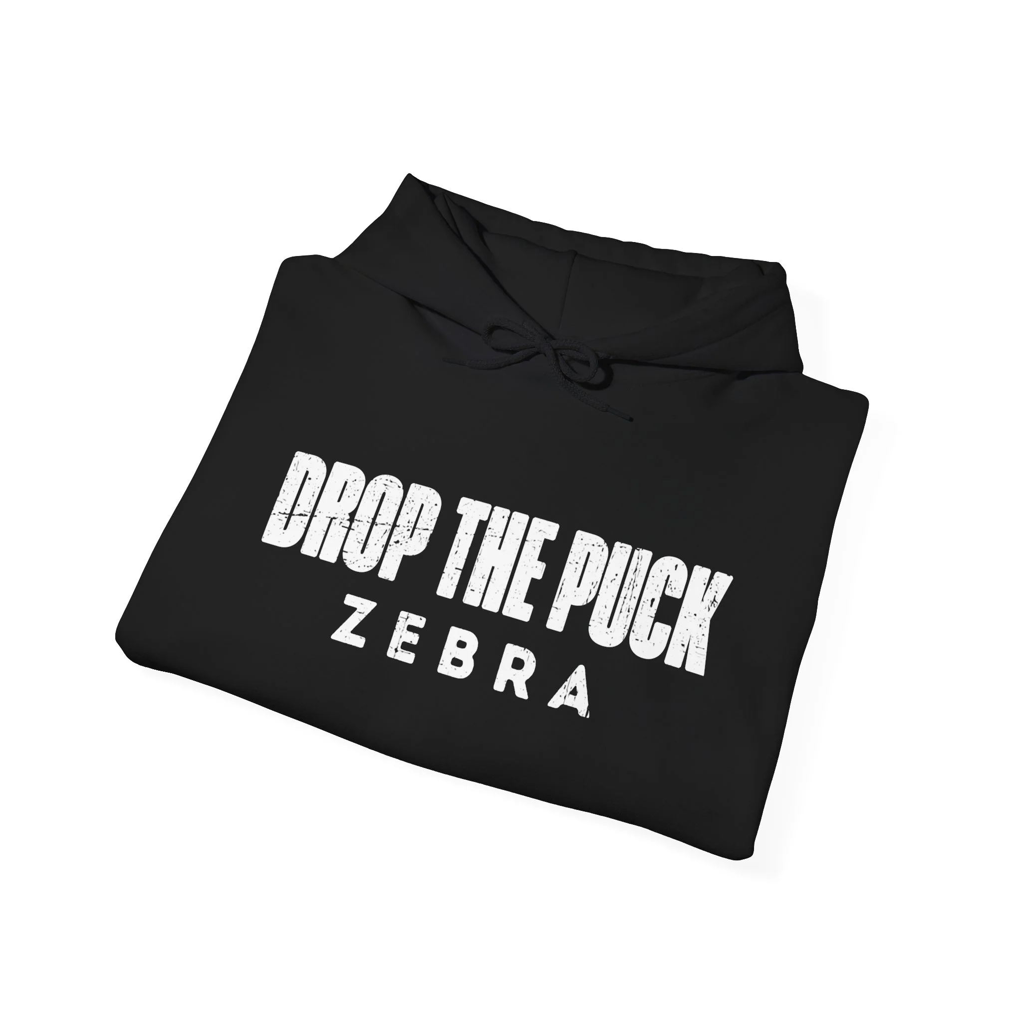 Funny Hockey Hoodie - Drop The Puck Zebra Unisex Hockey Hoodie - Image 6