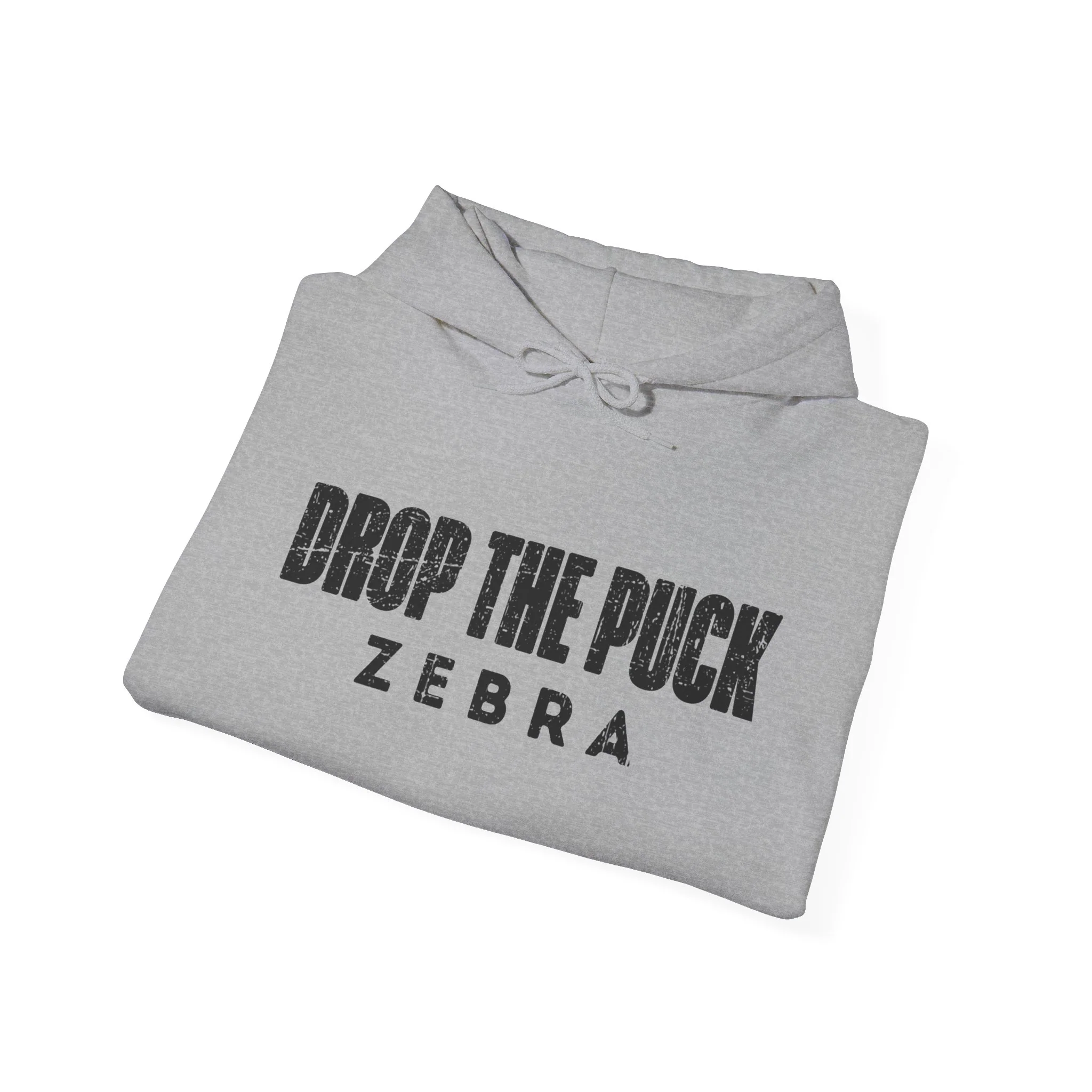 Funny Hockey Hoodie - Drop The Puck Zebra Unisex Hockey Hoodie - Image 7
