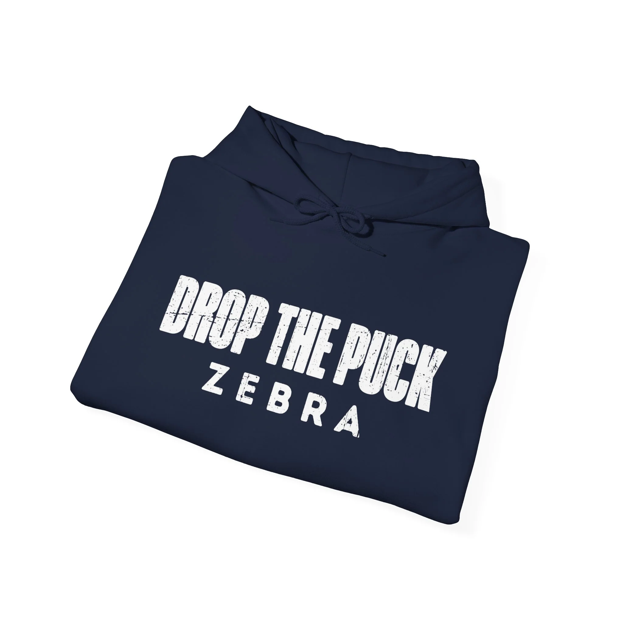 Funny Hockey Hoodie - Drop The Puck Zebra Unisex Hockey Hoodie - Image 8